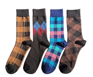 Men's Patterned Cotton Socks